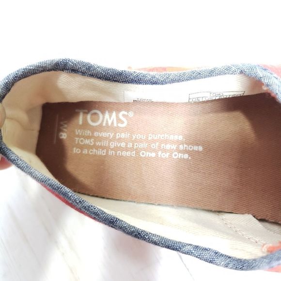 TOMS Palm Frond Printed Espadeille Flats Sz 8 - Picture 5 of 8